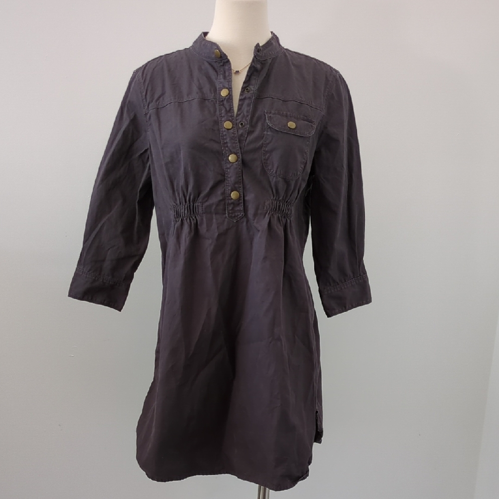 GAP Charcoal Button-Up Maternity Dress